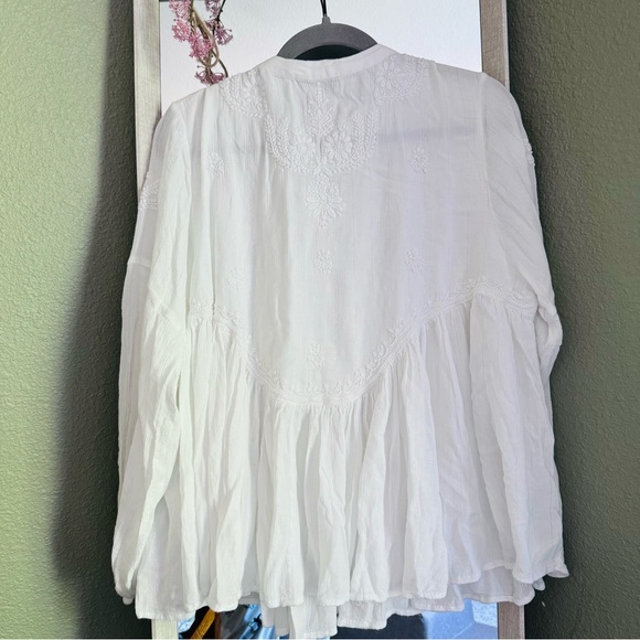 Rachel Zoe embroidered white Boho top - Picture 7 of 14